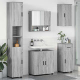 Bathroom Furniture Set with Drawer with Door 5 pcs Grey Sonoma 3392999