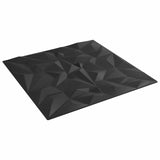 Wall Panels 24 pcs Black 50 x 50 cm XPS Foam 42046054