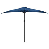 Balcony Parasol with Aluminium Pole Blue 300x155x223 cm Half 312505