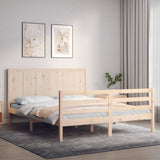 Bed Frame without Mattress King Size Solid Wood 3194511