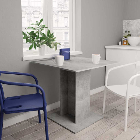 Dining Table Concrete Grey 80x80x75 cm Engineered Wood 800256