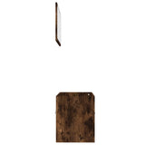 2 Piece Bathroom Furniture Set Smoked Oak Engineered Wood 826623