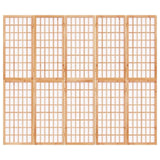 Folding 5-Panel Room Divider Japanese Style 200x170 cm 352085