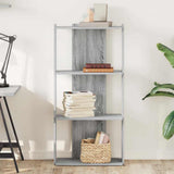 Bookcase 3-Tier Grey Sonoma 60x30x120 cm Engineered Wood 860270