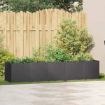 ZNTS Planter Black 200x40x40 cm Cold-rolled Steel 860682