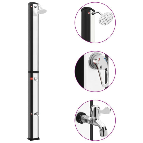 ZNTS Outdoor Solar Shower with Shower Head and Faucet 35 L 92941