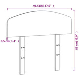 Headboard White 90 cm Solid Wood Pine 842519