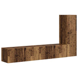 TV Cabinet Set Wall-mounted 3 pcs Old Wood Engineered Wood 3408995