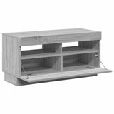 TV Cabinet with LED Lights Grey Sonoma 80x35x40 cm 815724