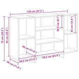 Sideboard Sonoma Oak 120x30x75 cm Engineered Wood 809623