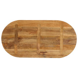 Table Top 120x60x2.5 cm Oval Solid Wood Mango 370150