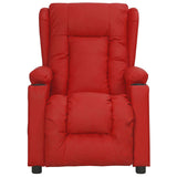 Massage Chair Wine Red Faux Leather 339081