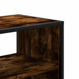 TV Cabinet Smoked Oak 100x31x39.5 cm Engineered Wood and Metal 848931