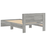 Bed Frame without Mattress with Headboard Grey Sonoma 100x200 cm 838622