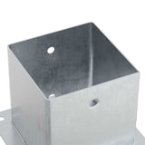 Post Bases Square 12 pcs Silver 141x141 mm Galvanised Steel 42000017