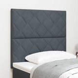 Headboard Wall-mounted Geometric Manual Dark grey 90 cm Velvet 3337894
