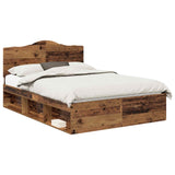Bed Frame with Headboard Old Wood 140 x 200 cm Solid Pine Wood 3413306