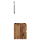 Bathroom Furniture Set 2 pcs Old Wood Engineered Wood and Metal 875432