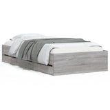 Bed Frame with Drawers without Mattress Grey Sonoma 90x200 cm 3207299