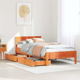 Bed Frame without Mattress Wax Brown 90x200 cm Solid Wood Pine 3301760