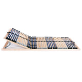 Slatted Bed Bases without Mattress 2 pcs with 42 Slats 90x200 cm 3051436