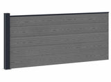 Fence Panel WPC and Aluminium Grey 42039074