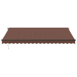 Manual Retractable Awning Brown 450x350 cm 3215407