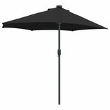 Garden Parasol Black 294 x 150 x 223 cm Polyester and Steel 42003265