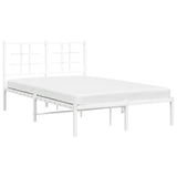 Metal Bed Frame without Mattress with Headboard White 120x190cm 355607