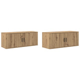 Wall-mounted TV Cabinet Set 2 pcs Artisan Oak Engineered Wood 3415588