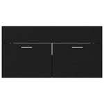 ZNTS Bathroom Furniture Set Black Engineered Wood 3071154
