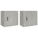 Wall-mounted Bedside Cabinets 2 pcs Concrete Grey 50x30x47 cm 816873
