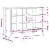 Shoe Cabinet Black 100x35x70 cm Engineered Wood 831843
