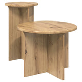 Side Table Set 2 pcs Artisan Oak 45 x 35 cm Engineered Wood 8001036