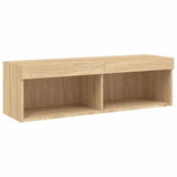 5 Piece TV Wall Units with LED Sonoma Oak Engineered Wood 3216684