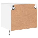 ZNTS Wall-mounted Bedside Cabinet with LED Lights White 836812