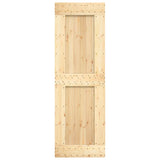 Sliding Door with Hardware Set 70x210 cm Solid Wood Pine 3203110