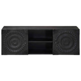 TV Cabinet with Shelf with Storage Black 105 x 30 x 35 cm 42020086
