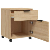 Mobile File Cabinet with Wheels Sonoma Oak 45x38x54 cm Engineered Wood 811523