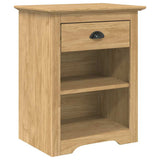Bedside Cabinet with Drawer BODO Honey Brown 53 x 38.5 x 67 cm 42023478