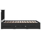 Bed Frame with Drawer Black 135 x 190 cm Engineer Wood 3409469