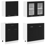 Kitchen Unit LYON 4 pcs Black Oak Engineered Wood 3445848