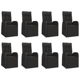 Garden Dining Set Black PE rattan 9-Piece Set Garden Dining Set 3157647