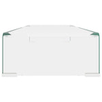 TV Stand/Monitor Riser Glass Clear 90x30x13 cm 244130