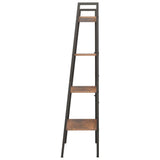 4-Tier Standing Shelf Dark Brown and Black 56x35x140 cm 336365