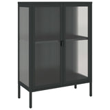 Sideboard Black 75x35x105 cm Glass and Steel 353003