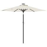 Garden Parasol with Steel Pole White 225x225x212 cm 4005058