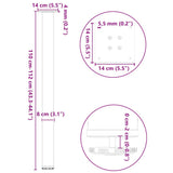 Bar Table Legs 4 pcs White 110-112 cm Steel 4012481