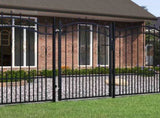 Fence Gate KAMPEN with Spear Top Black 103x150 cm Steel 151092