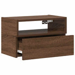 ZNTS Wall-mounted Bedside Cabinets 2 pcs Brown Oak 45x26x28.5 cm 858609